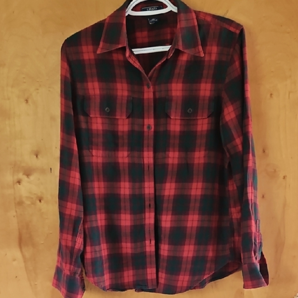 Chaps Plaid Button Down Shirt